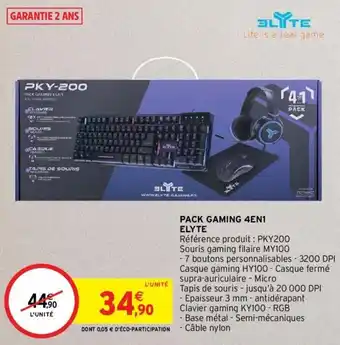 Pack gaming 4EN1 elyte