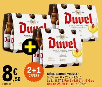E.Leclerc "DUVEL" bière blonde offre