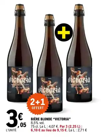 E.Leclerc VICTORIA" bière blonde offre