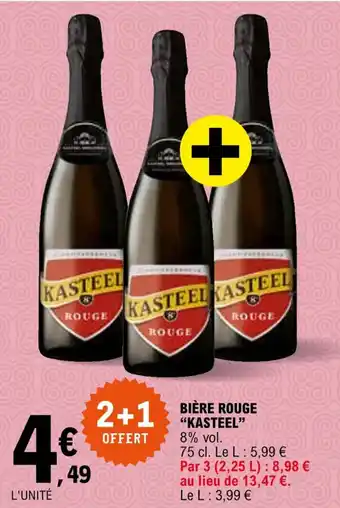 E.Leclerc "KASTEEL" bière rouge offre