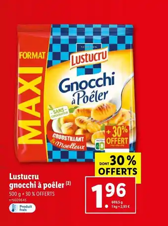Lidl LUSTUCRU gnocchi à poêler offre