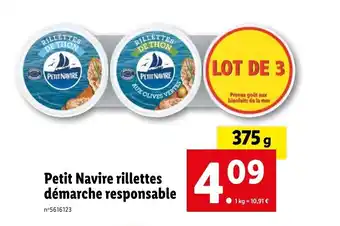 Lidl Petit navire rillettes démarche responsable offre
