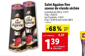 Lidl Saint agaûne fine saveur de viande séchée offre