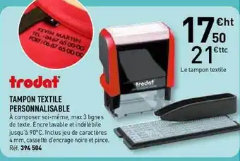 Tampon textile personnalisable