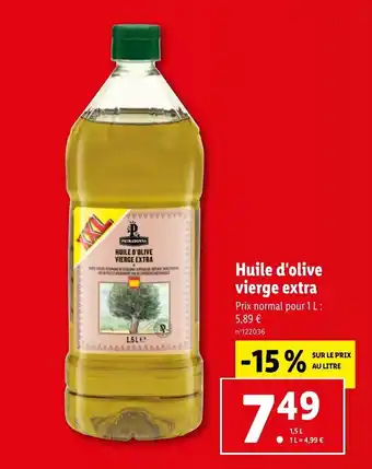 Lidl Huile d'olive vierge extra offre