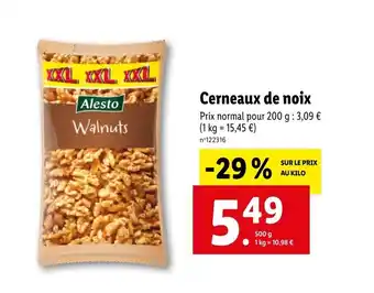 Lidl Cerneax de noix offre