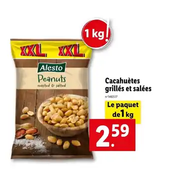 Lidl Cacahuètes grillés et salées offre