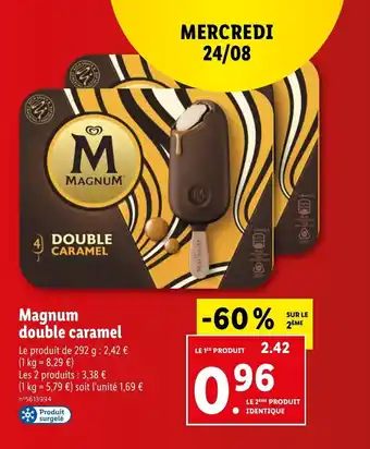 Lidl MAGNUM double caramel offre