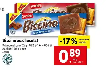 Lidl Biscino au chocolat offre