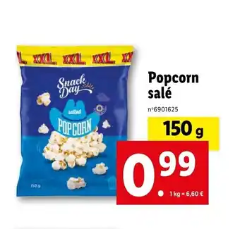 Lidl Popcorn salé offre