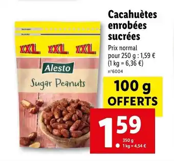 Lidl Cacahuètes enrobées sucrées offre