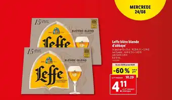 Lidl LEFFE bière blonde d'abbaye offre