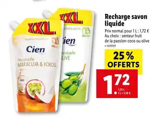 Lidl Recharge savon liquide offre