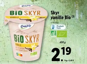 Lidl Skyr vaille bio offre