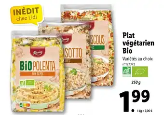 Lidl Plat végétarien bio offre