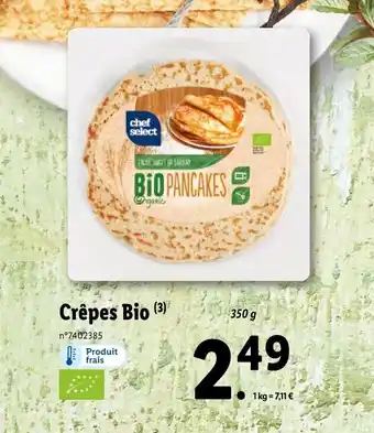 Lidl Crépes bio offre