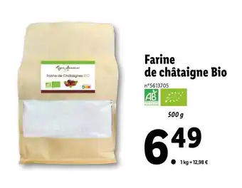 Lidl Farine de châtaigne bio offre