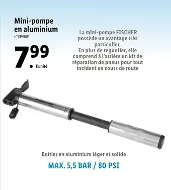 Lidl Mini-pompe en aluminium offre