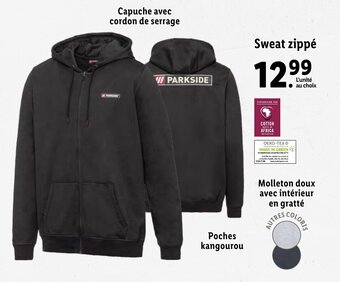 Lidl Sweat zippé offre