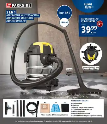 Lidl Aspirateur eau et poussière offre