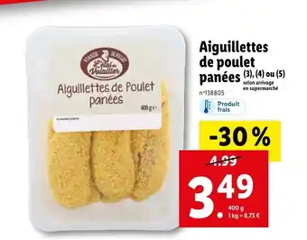 Lidl Aiguillettes de poulet panées offre