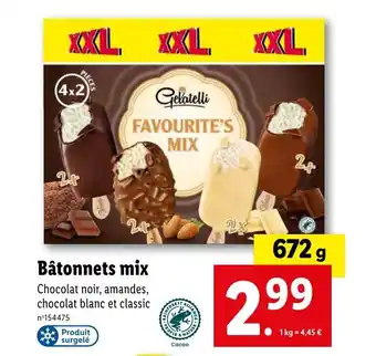 Lidl Bâtonnets mix offre