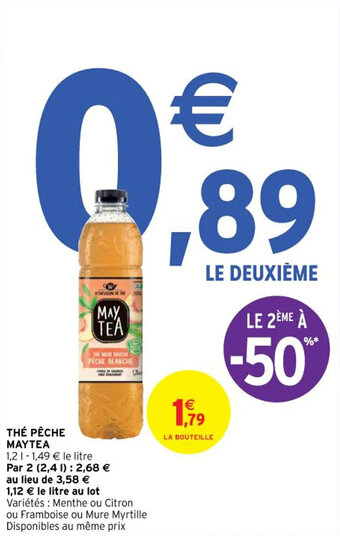 Intermarché Thé pêche maytea offre