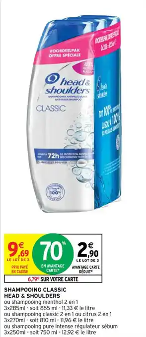 Intermarché HEAD & SHOULDERS shampooing classic offre