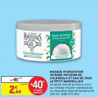 LE PETIT MARSEILLAIS masque hydratation intense infusion de calendula et eau de coco