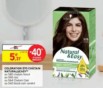 Intermarché NATURAL&EASY coloration 570 châtain offre