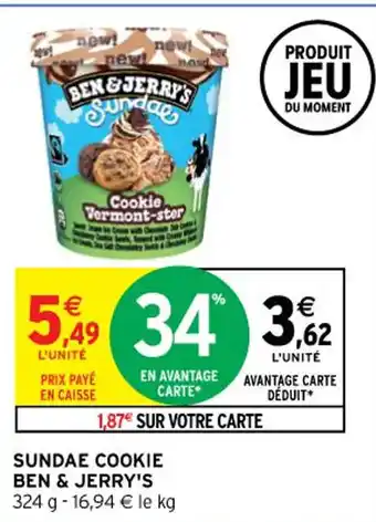 Intermarché Ben & Jerry's Sundae Cookie offre