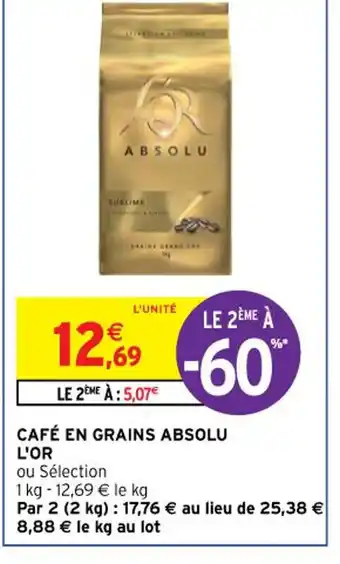Intermarché L'Or Café En Grains Absolu offre