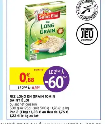 Intermarché Saint éloi Riz Long En Grain 10min offre