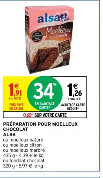 Alsa Préparation Pour Moelleux Chocolat