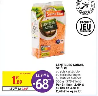 Intermarché Lentilles Corail St éloi offre