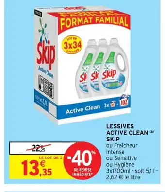 Intermarché Skip Lessives Active Clean offre