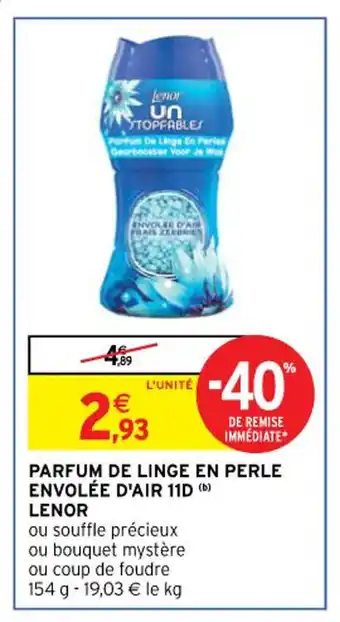 Intermarché Lenor Parfum de Linge En Perle Envolée d'Air 11D offre