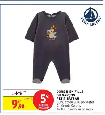 Intermarché Dors Bien Fille Ou Garçon Petit Bateau offre