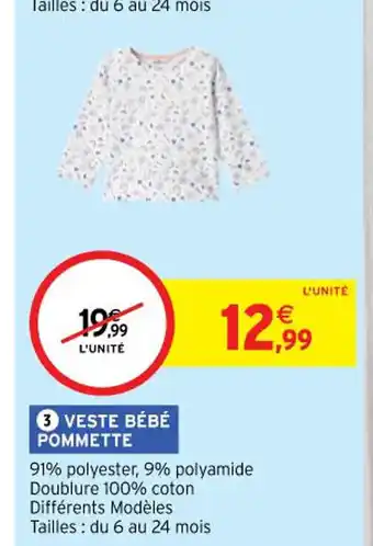 Veste Bébé Pommette