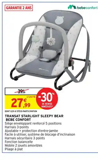 Intermarché Transat Starlight sleepy Bear Bebe Confort offre