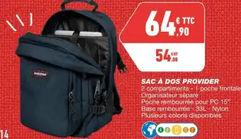Bureau Vallée Eastpak sac à dos provider offre