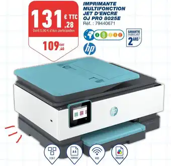 Bureau Vallée Hp imprimante multifonction jet d’encre oj pro 8025e offre