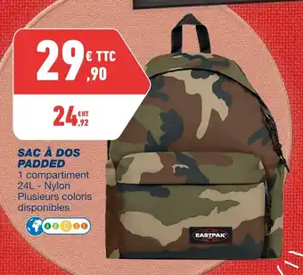 Bureau Vallée Eastpak sac à dos padded offre