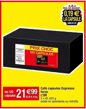 Migros Capsules de café l'or offre