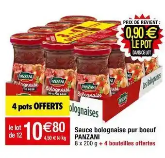 Migros Sauce bolognaise panzani offre