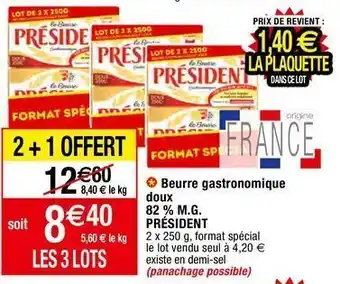 Migros Beurre président offre