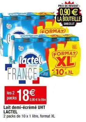 Migros Lait demi-écrémé lactel offre