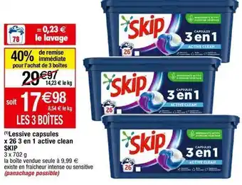 Migros Lessive en capsules skip offre