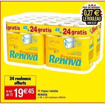 Migros Papier toilette renova offre