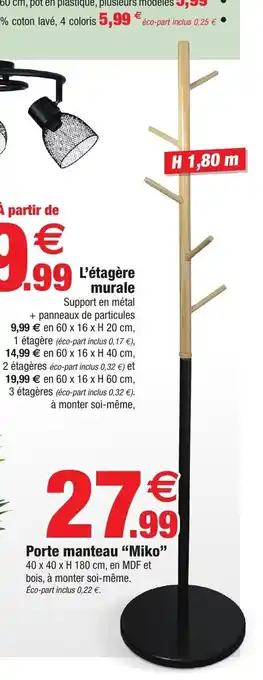 Bazarland Porte Manteau Miko offre